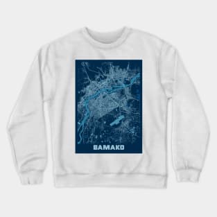 Bamako - Mali Peace City Map Crewneck Sweatshirt